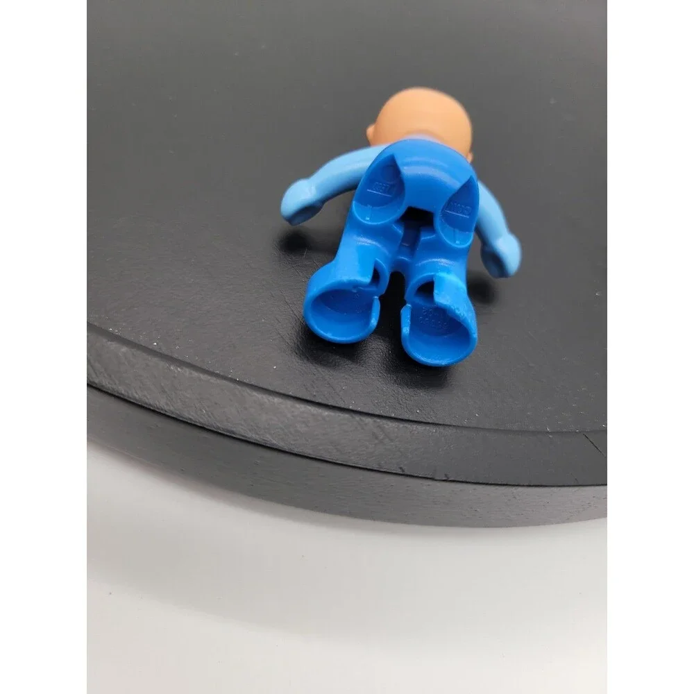Lego Duplo Baby Infant Figure In Blue Outfit Yellow Duck Bald No Hair Very Rare